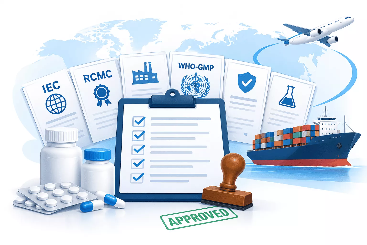 Essential Documents for Pharmaceutical Exports from India Including IEC, RCMC and Shipping Bill