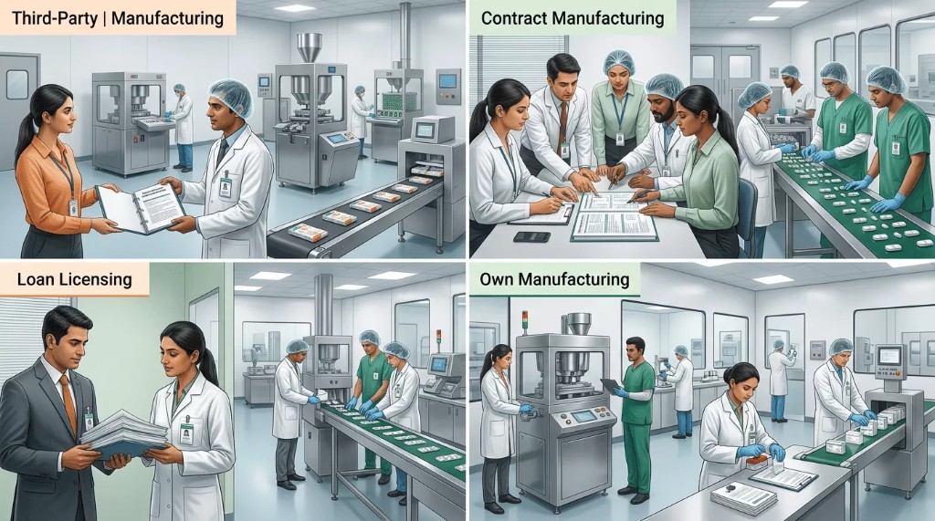 Four partnership models: third-party, contract manufacturing, loan licensing and own manufacturing